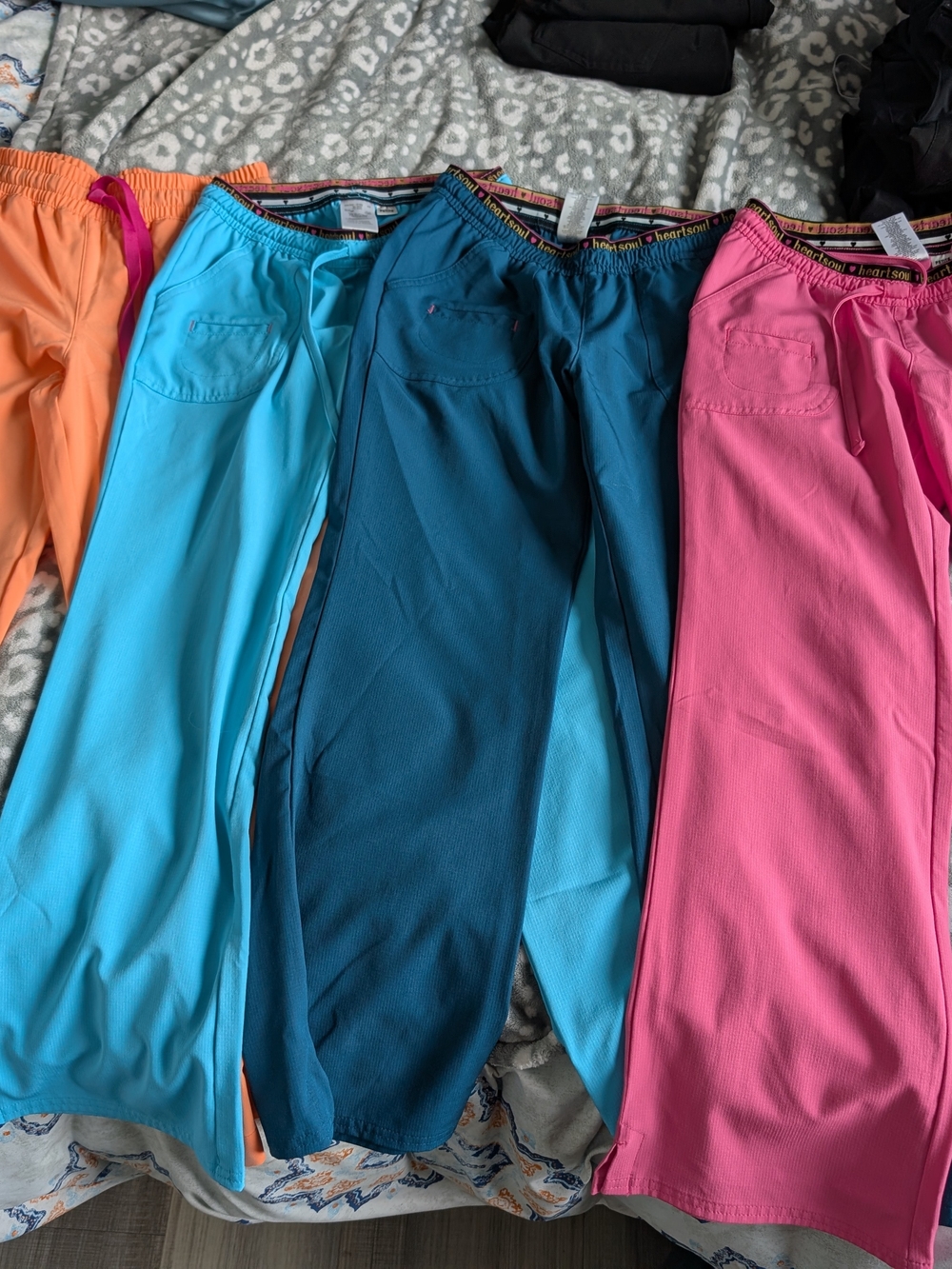 Juniors Scrub Pants XSP - Pink, Teal, Blue, Orange
